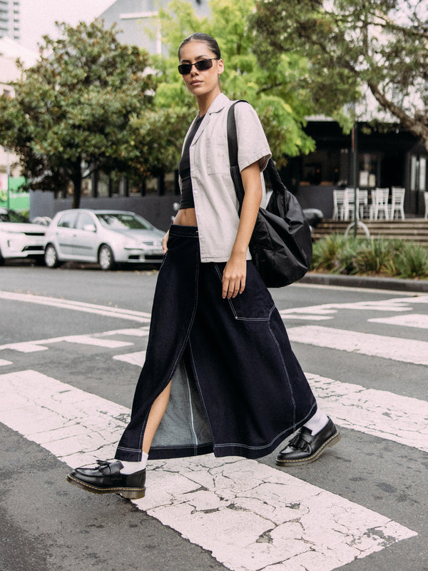 Larriet Wrap Skirt Indigo | Glue Store