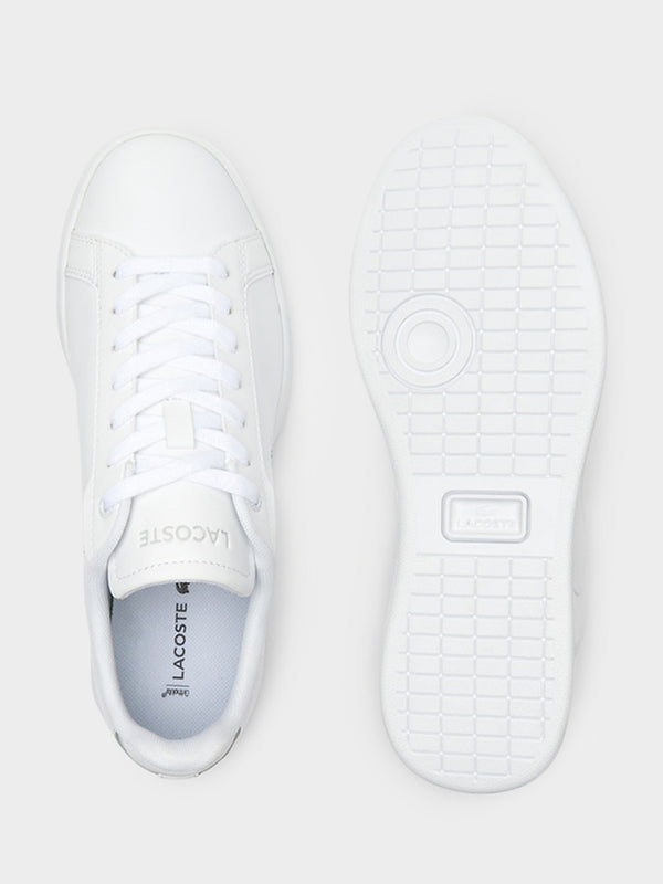 Lacoste Womens Carnaby Pro BL Tonal Sneakers White/White
