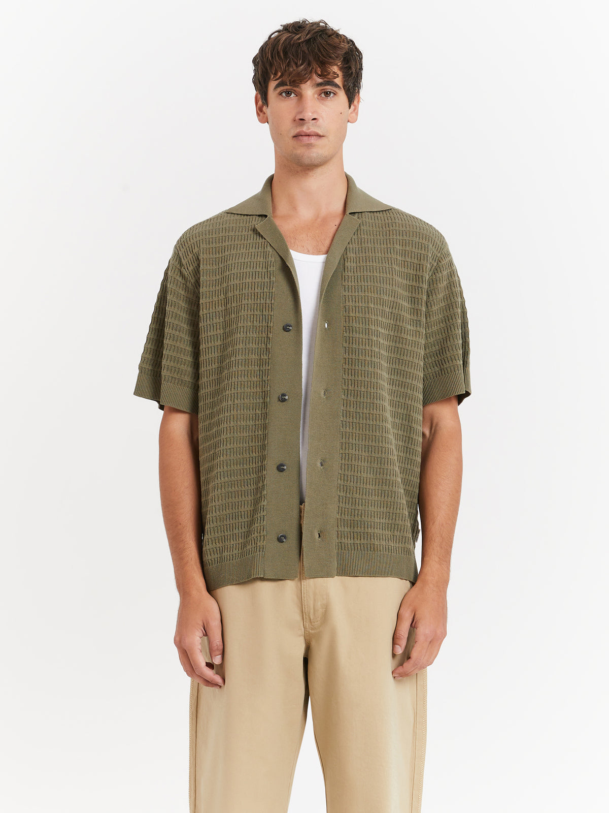 Zanito Knit Shirt in Olive