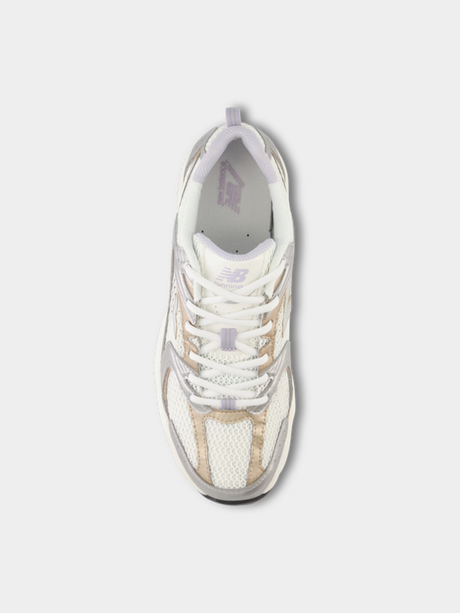 Unisex 530 Sneakers in White & Gold