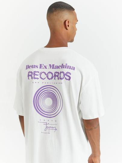 Sub Woofer T-Shirt in Vintage White & Lilac