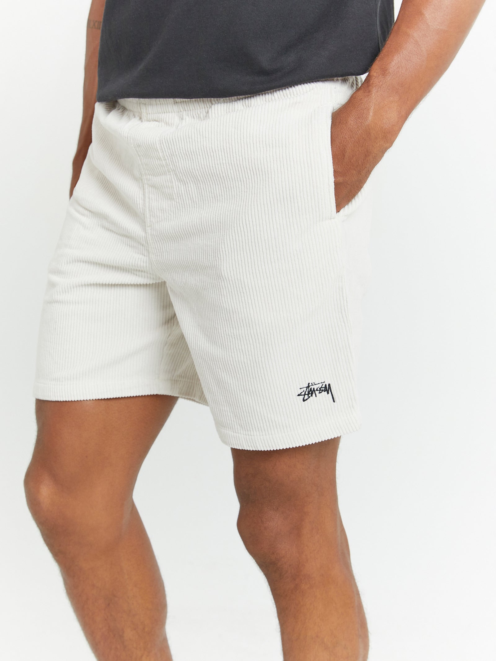 Wide Wale Cord Beachshorts in Pigment Blush
