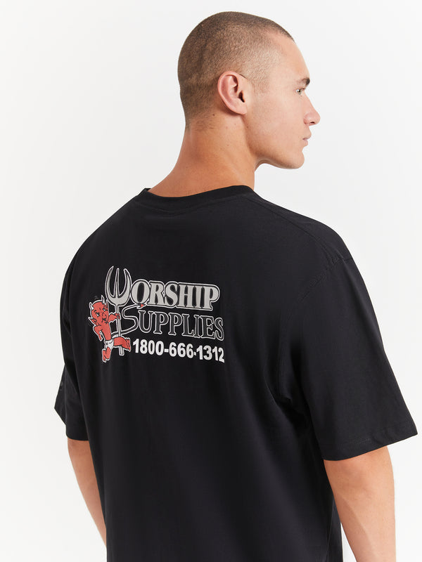 Worship Tread Lightly TShirt in Black Black Glue Store
