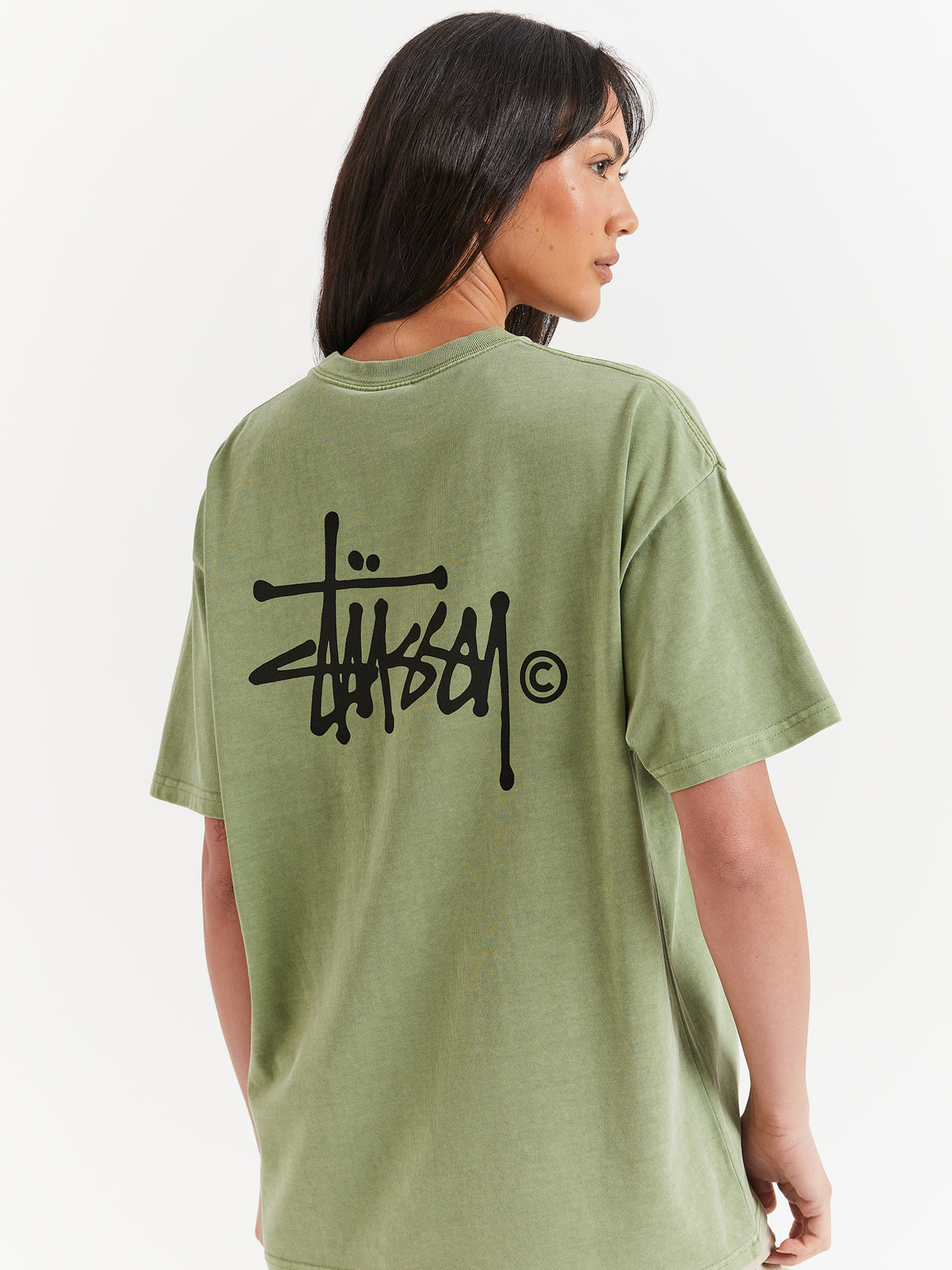 Graffiti Pigment Relaxed T-Shirt in Pigment Artichoke Green