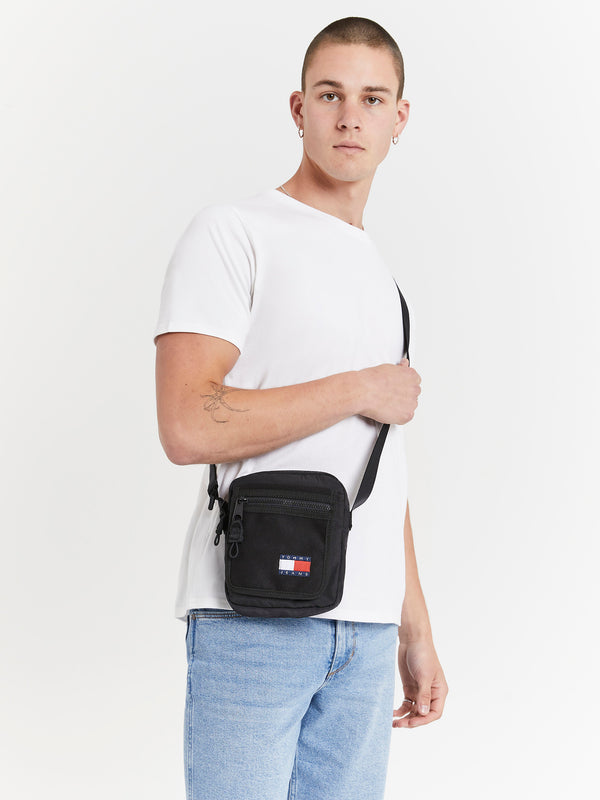 Nylon Mini Reporter Bag in Grey main image 0