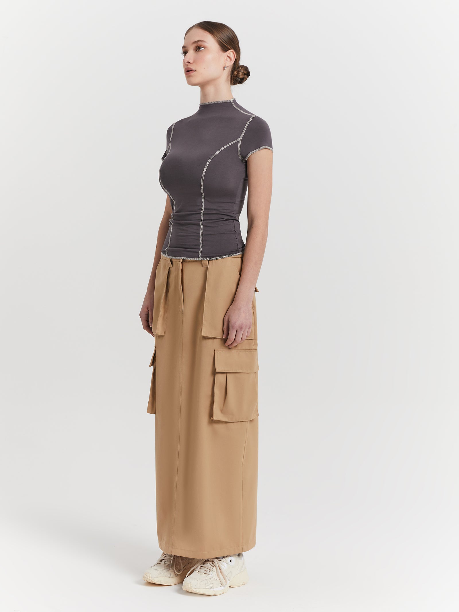 Calle Utility Skirt in Parchment