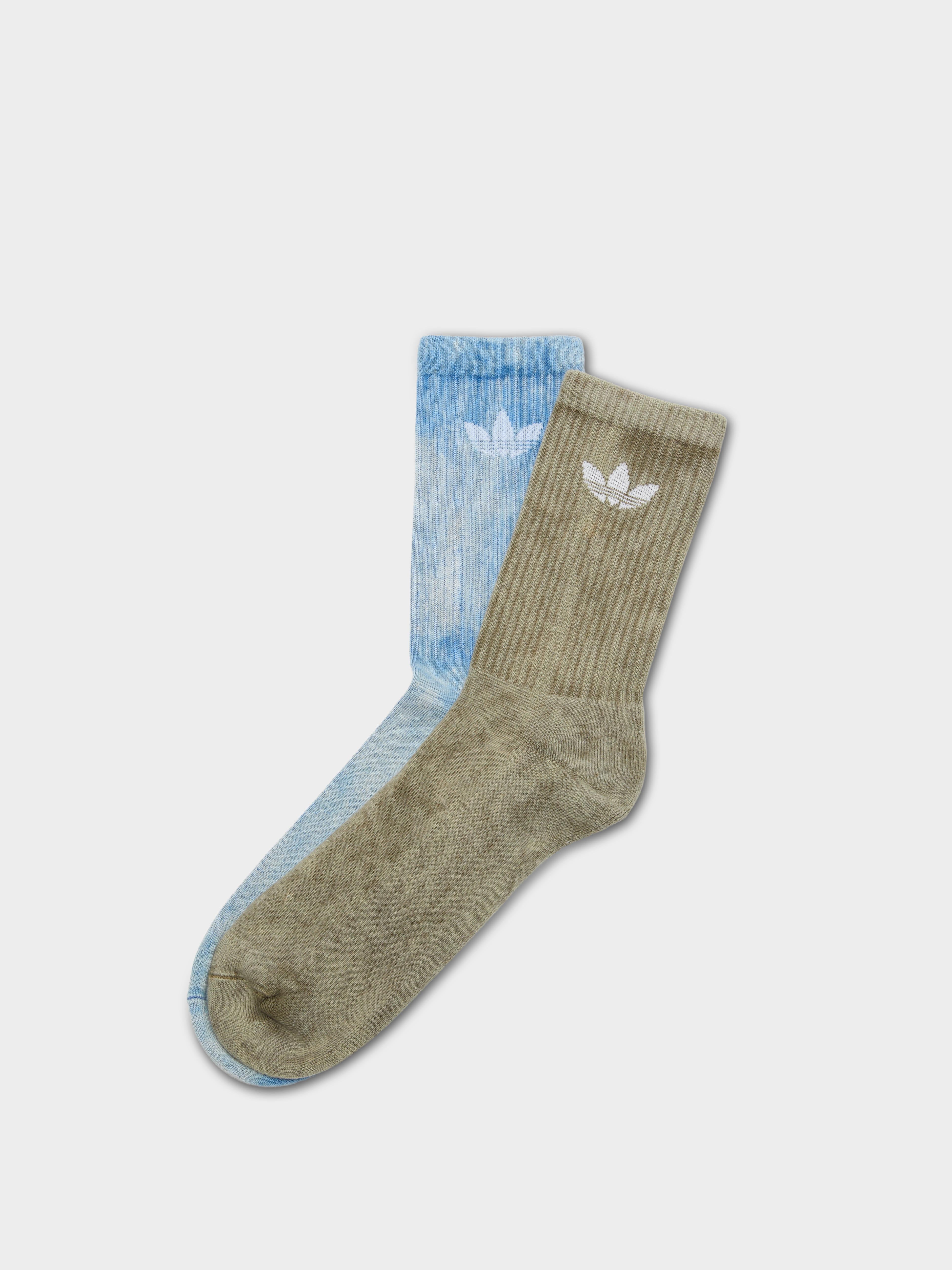 2 Pairs of Adventure Socks in Olive Strata & Blue