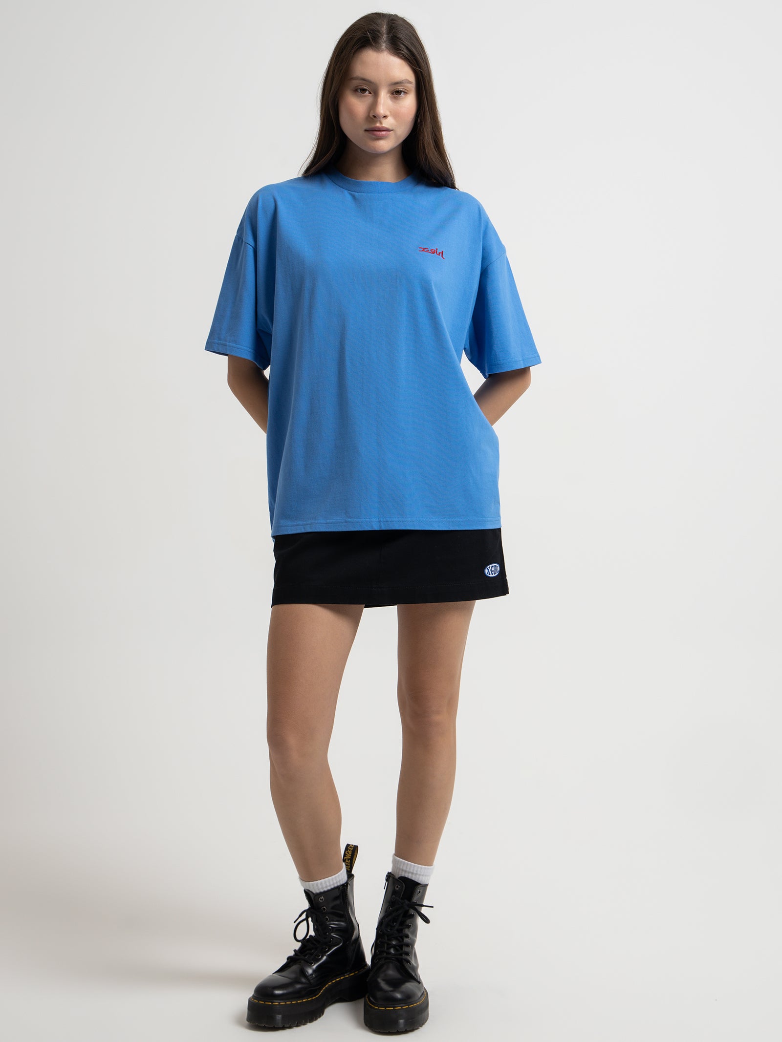 Face Short Sleeve T-Shirt in Royal Blue