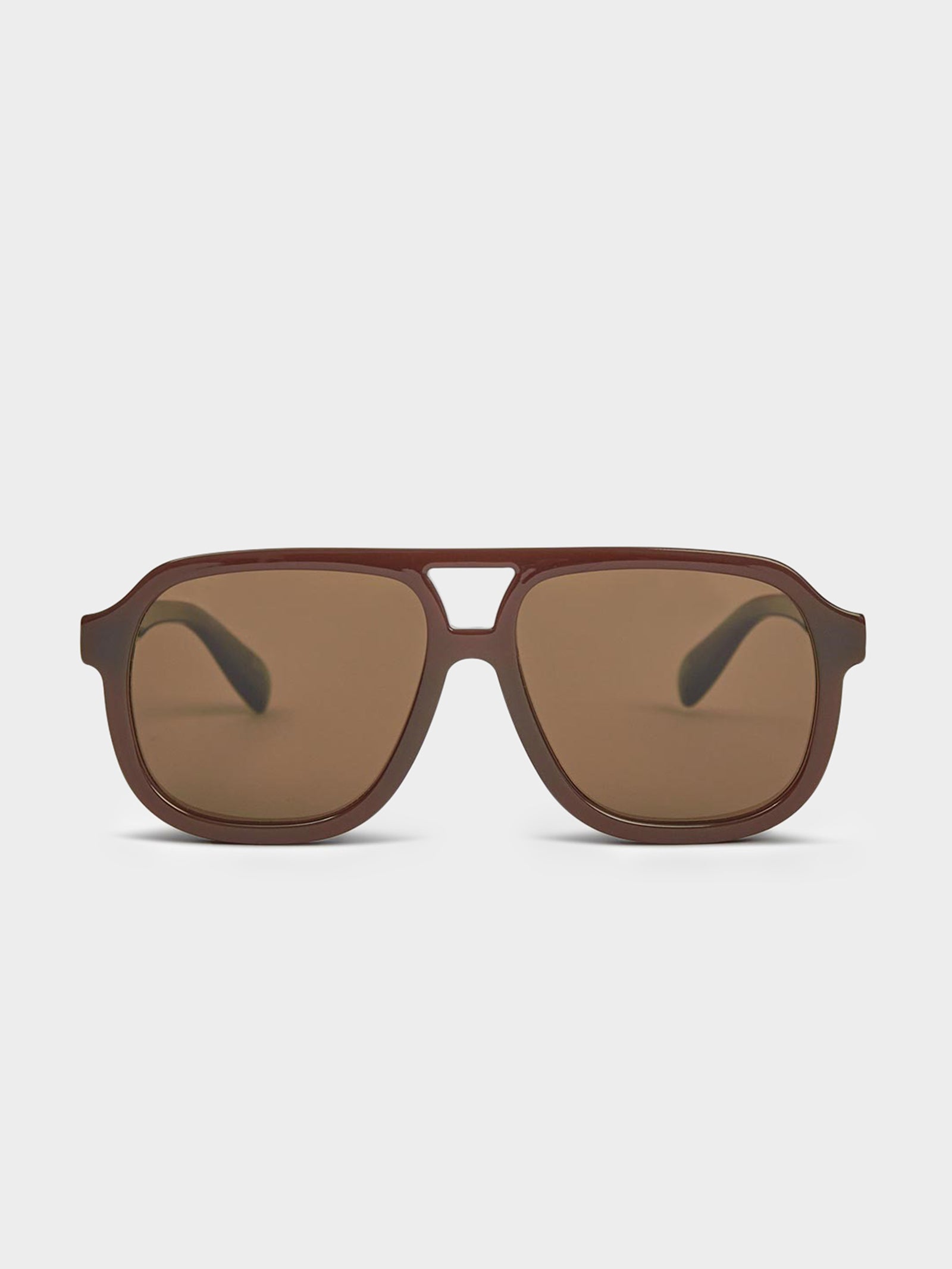 MXP Polished Sunglasses in Caramel & Dark Brown