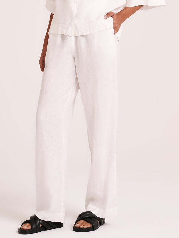 Nude Lucy Linen Lounge Pants White | Glue Store