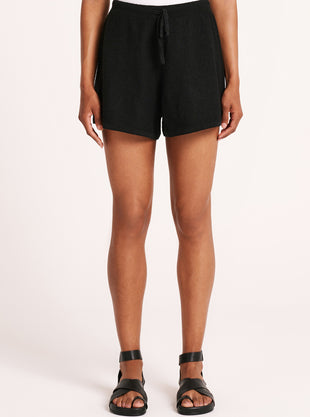 Zosia Knit Shorts in Black