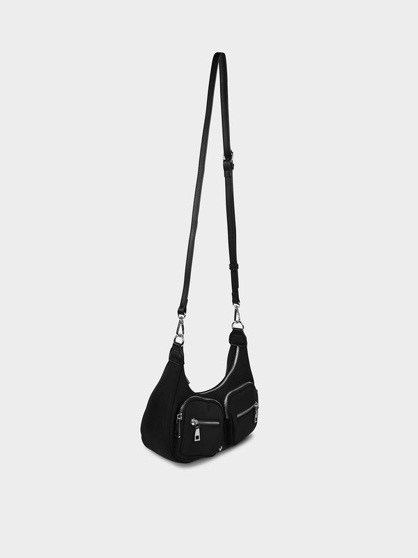 Summer Nylon Crossbody in Black Silver Glue Store