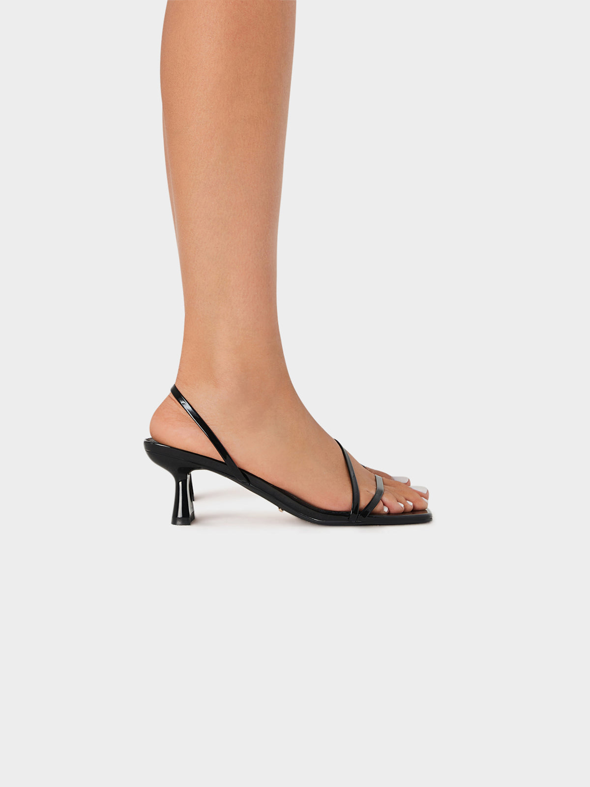 Womens Valina Heels in Black Patent