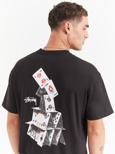 House Of Cards Heavyweight T-Shirt in Pigment Black