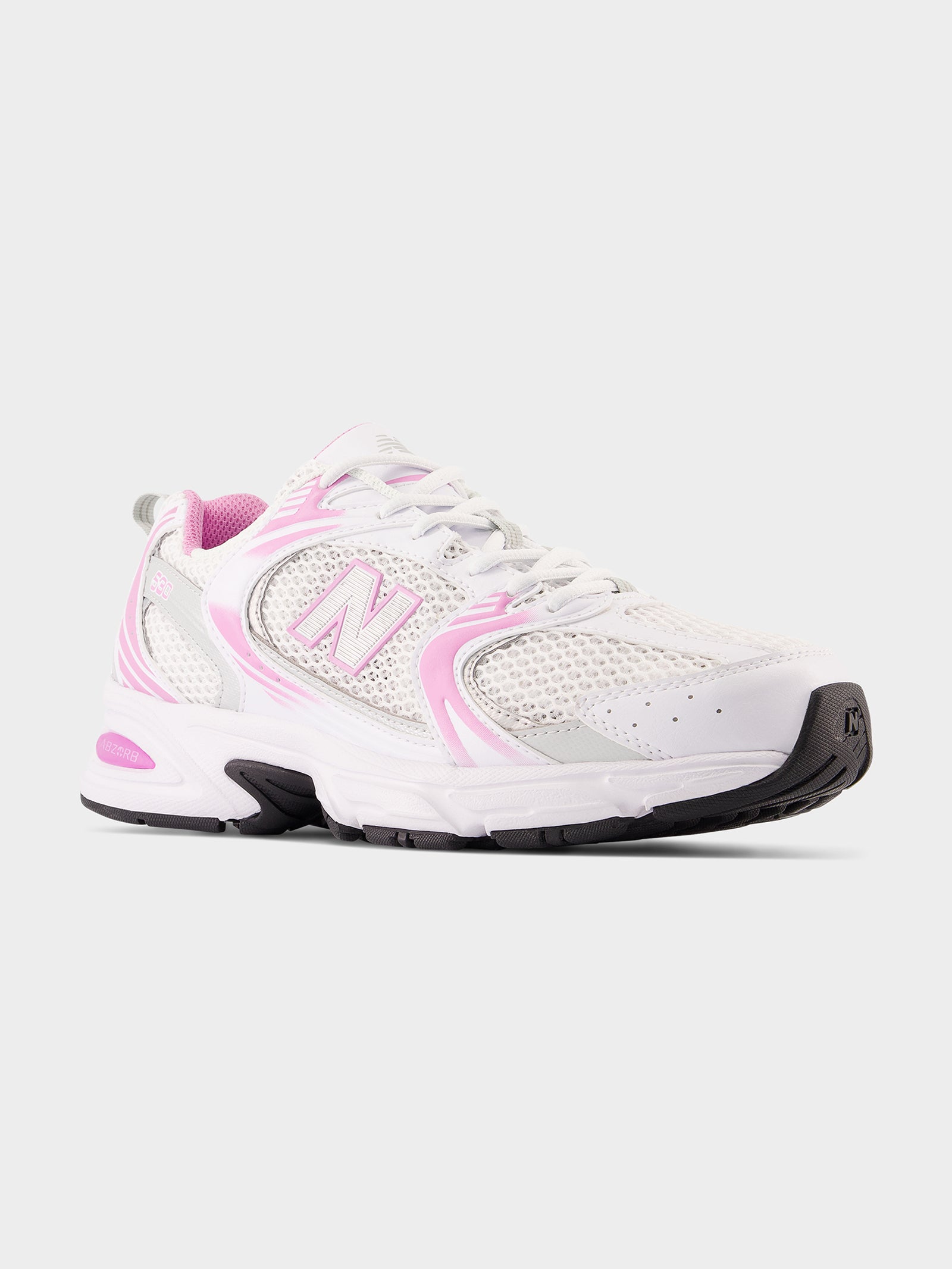 Unisex 530 Sneakers in White & Pink