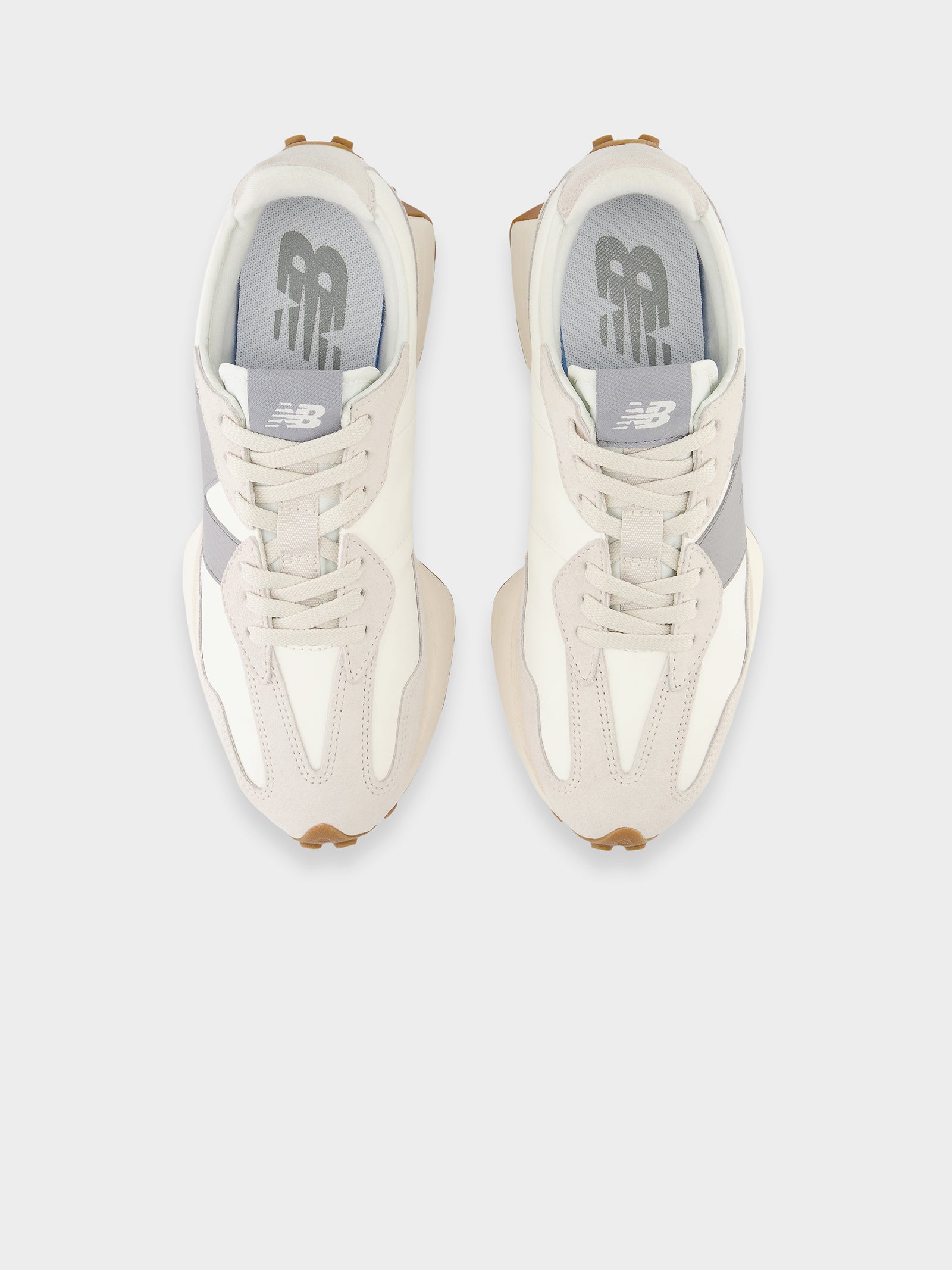 Unisex 327 Sneakers in Grey & White