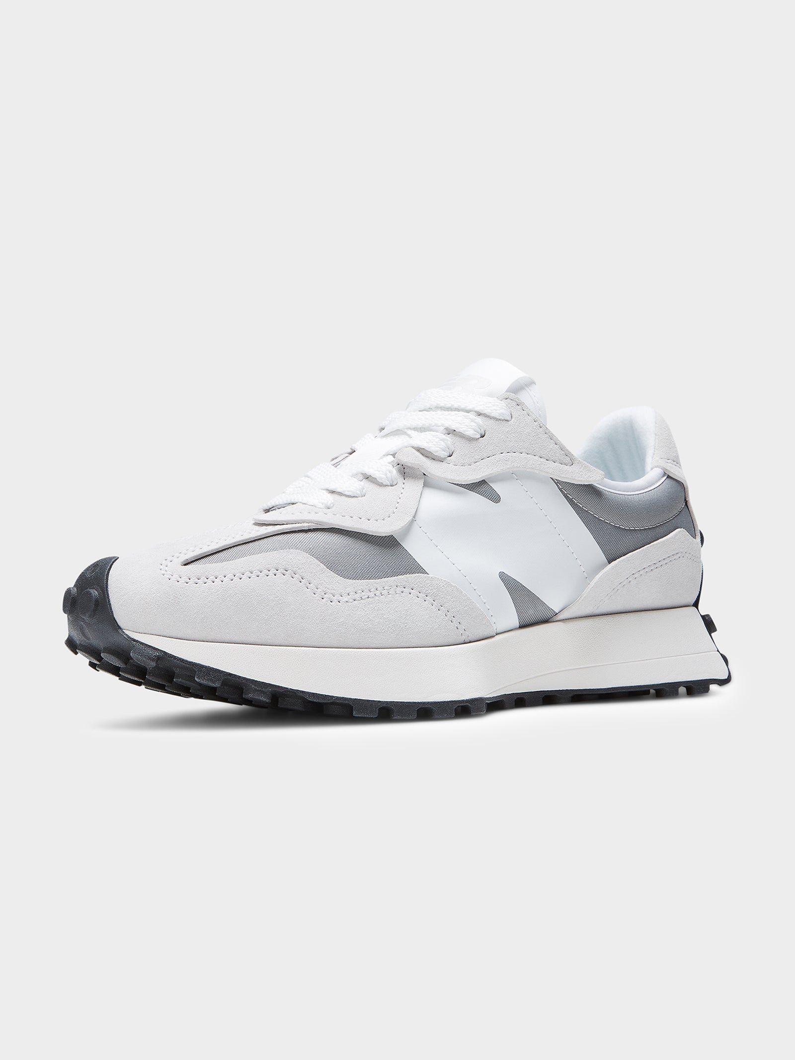 Unisex 327 Sneakers in White & Grey