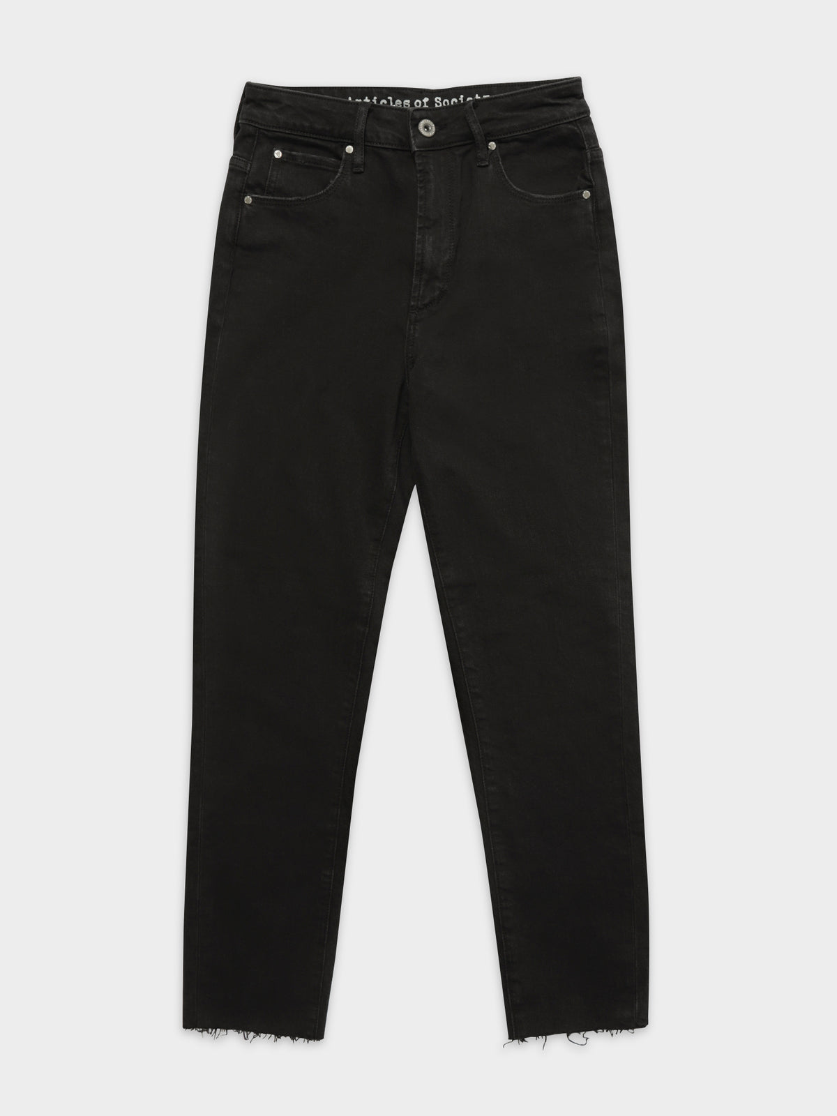 High Amy Mum Slim Jeans in Black Out