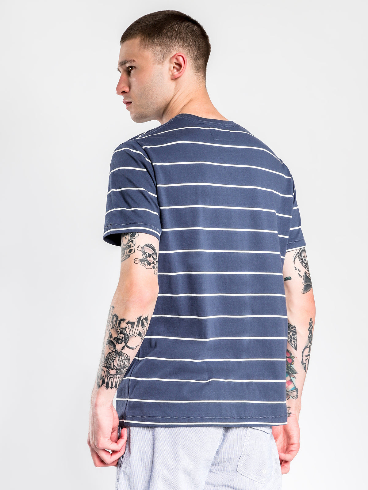 Barney Cools T-Shirt in Navy Stripe