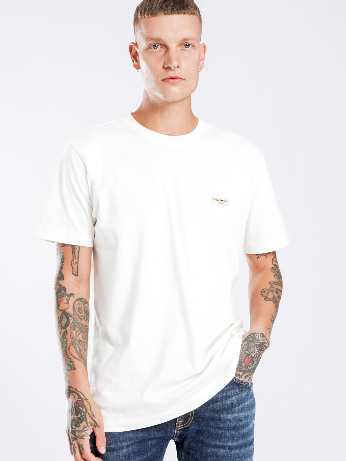 Daniel Logo T-Shirt in Off White