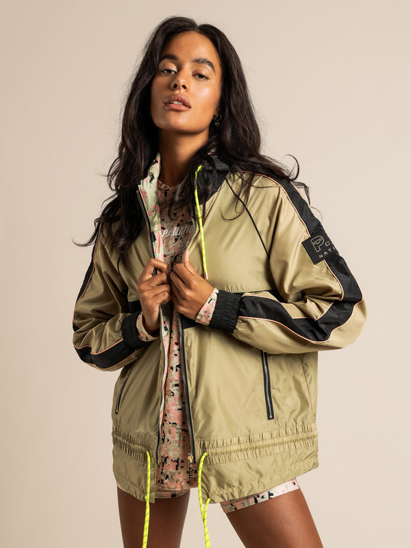 Pe nation Man Down Reversible Jacket in Khaki Multi Glue Store