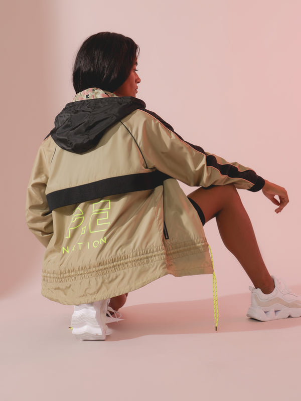 Pe nation Man Down Reversible Jacket in Khaki Multi Glue Store