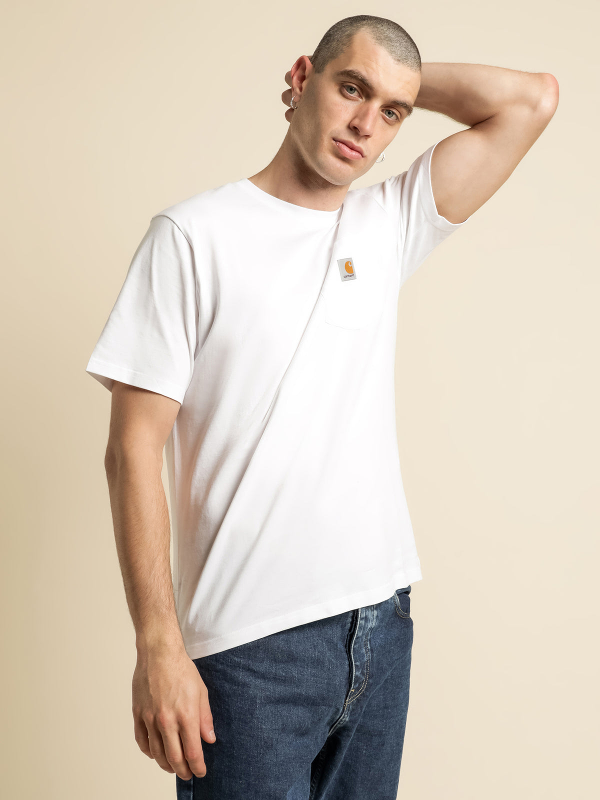 Pocket Short Sleeve T-Shirt in White