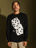 Dice Knit Crew in Black