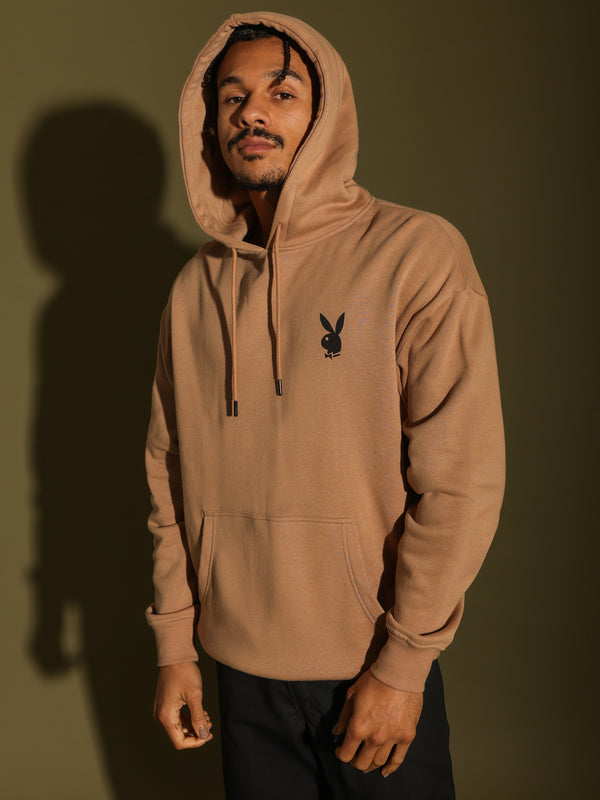 Pacsun Tan Pacsun Brown Hoodie Tan Playboy Cropped Sweatshirt