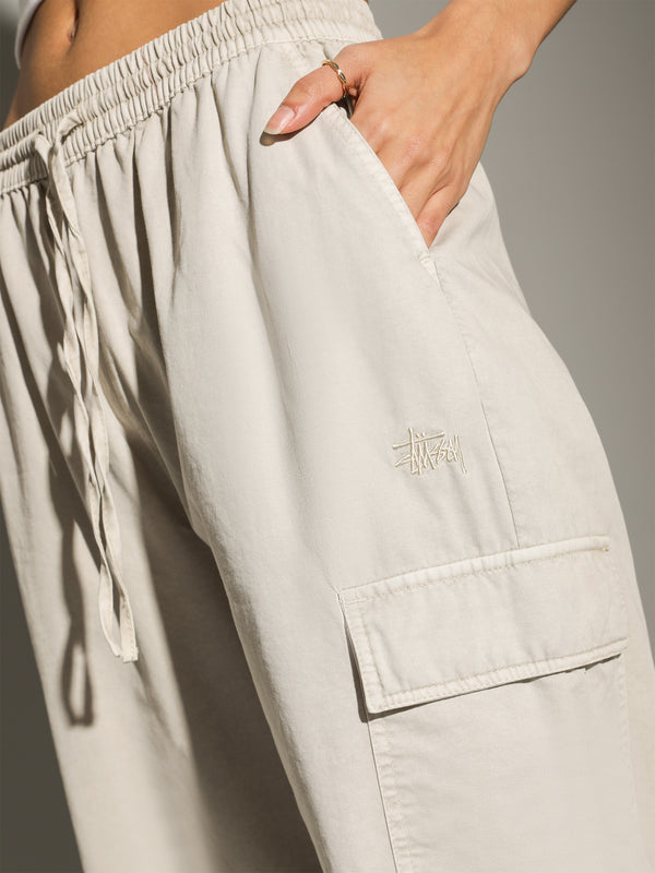 Stussy Drew Cargo Beach Pants in Sand Sand Glue Store