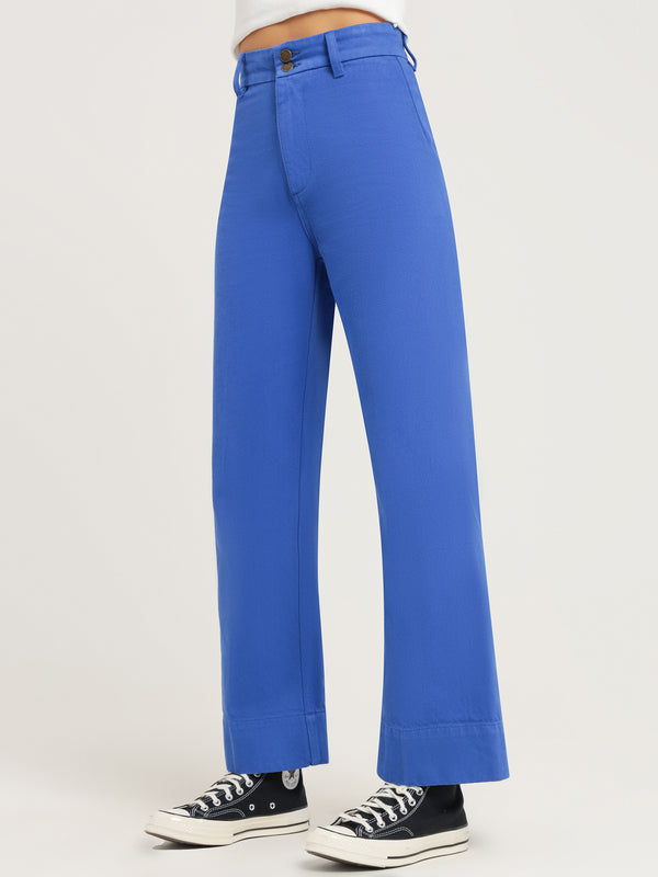 Thrills Belle Full Length Chino Pants in Lapis Blue Glue Store