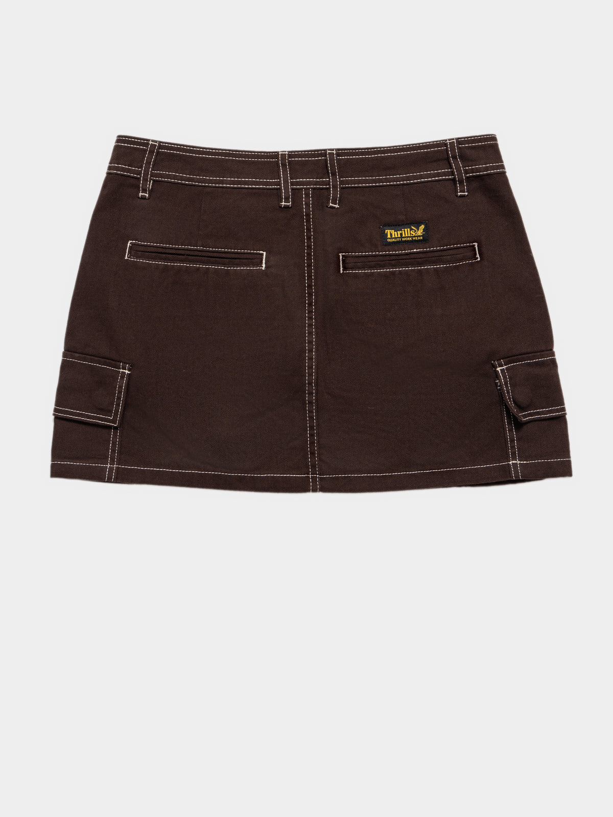 Rift Cargo Mini Skirt in Postal Brown