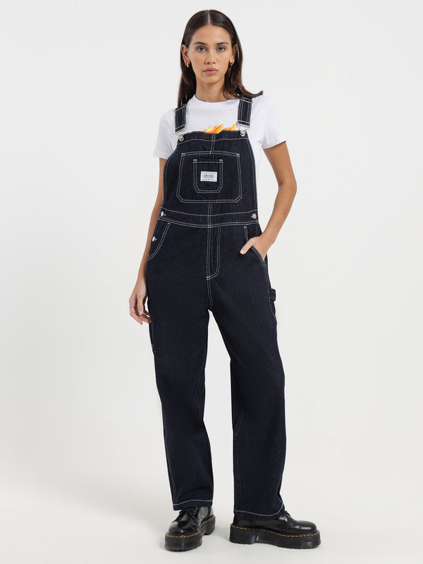 Stussy Nevada Denim Overalls in Denim Denim Glue Store