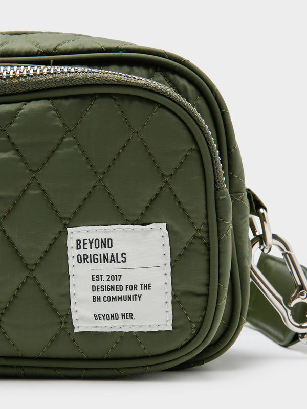Beyond her Quilted Crossbody Bag in Khaki Khaki Glue Store