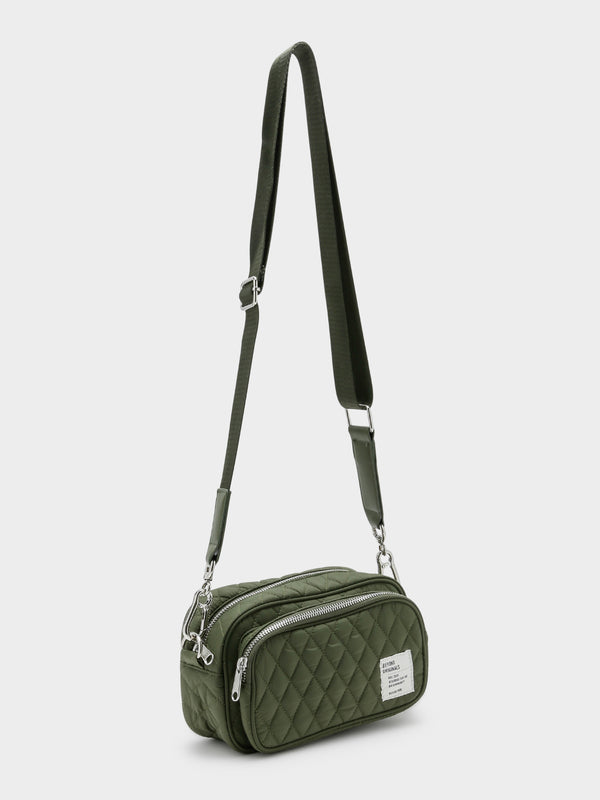 Beyond her Quilted Crossbody Bag in Khaki Khaki Glue Store