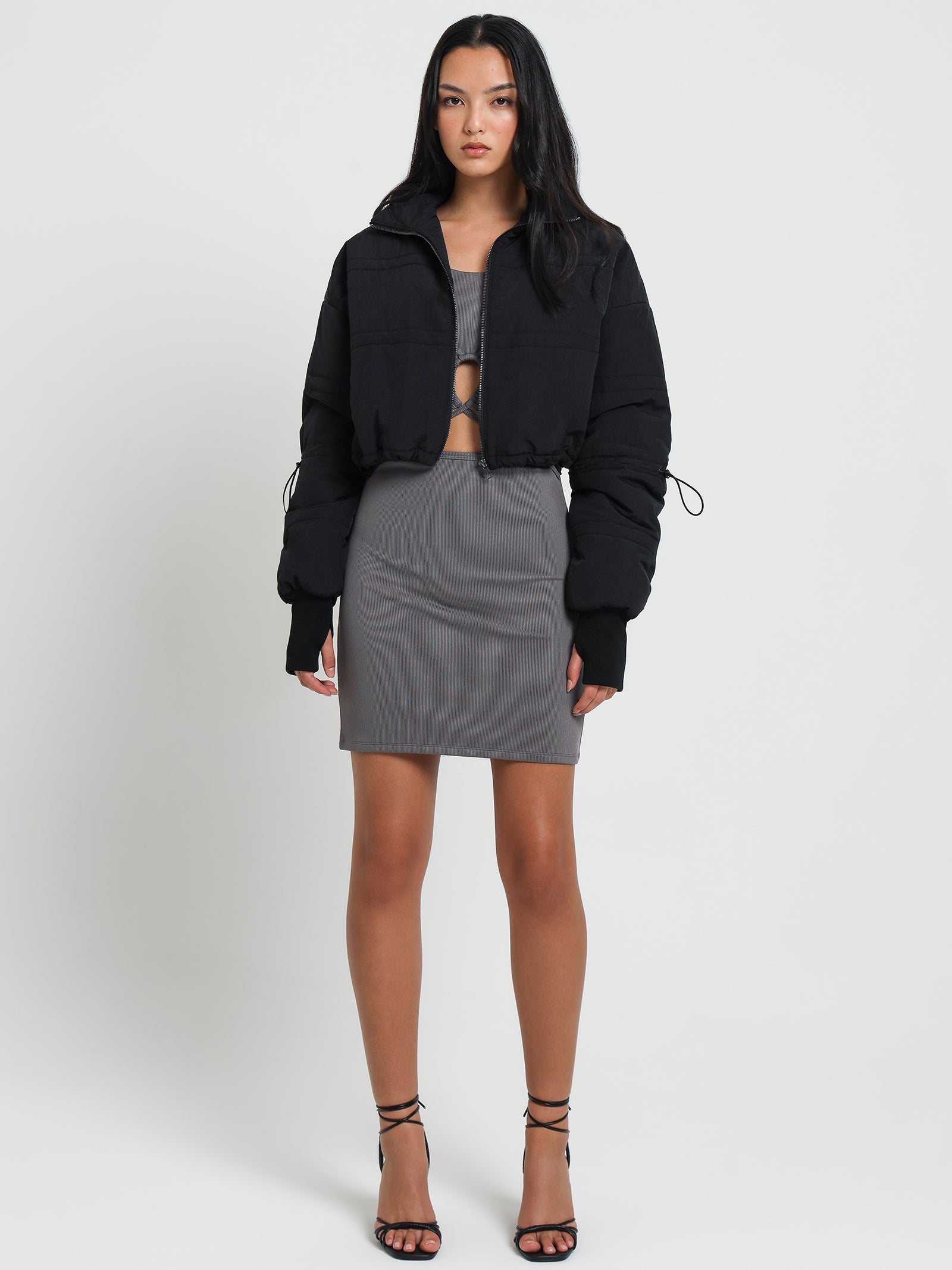 Kevia Puffer Jacket in Black