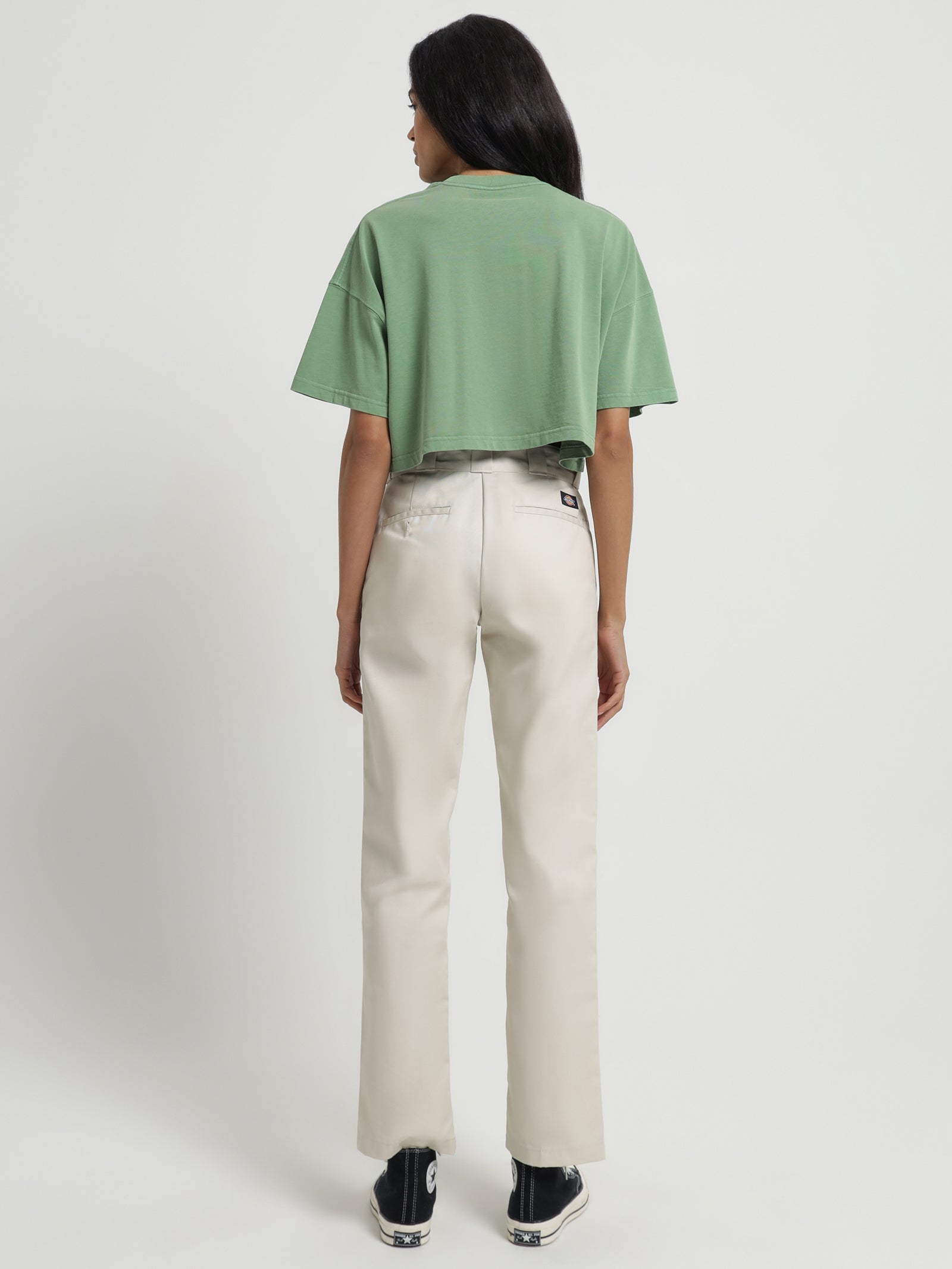 330 Cropped T-Shirt in Jade Green