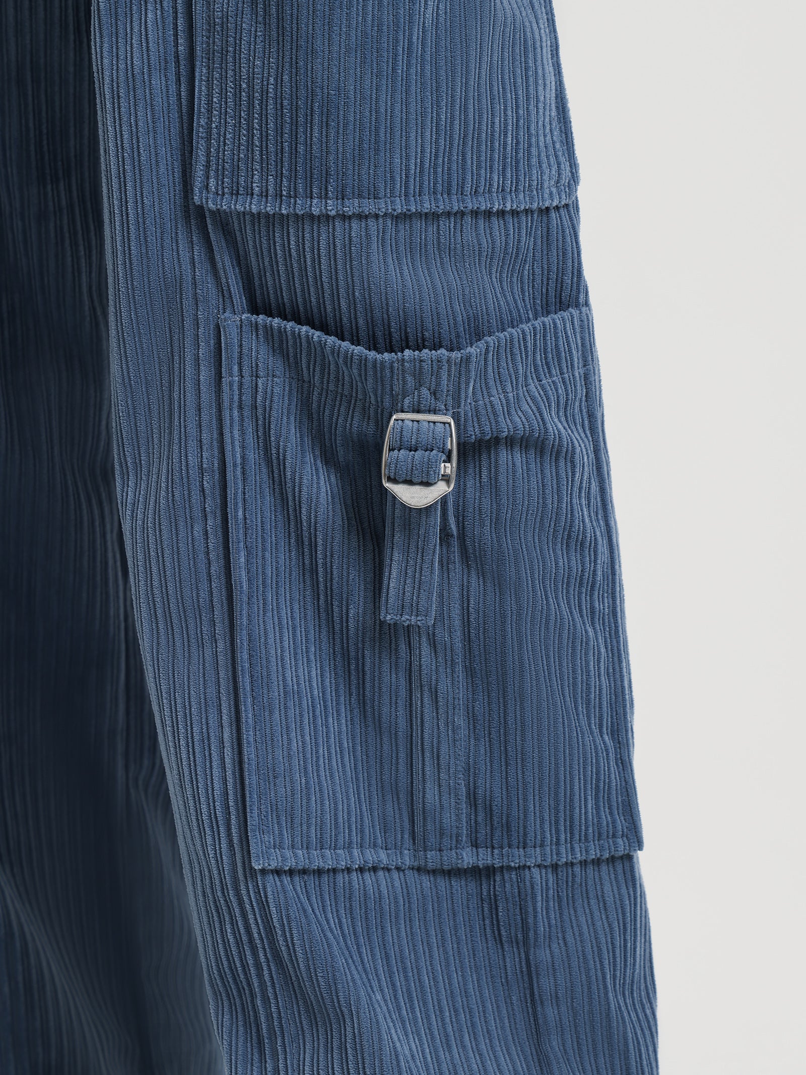 Harper Cord Cargo Pants in Airforce Blue