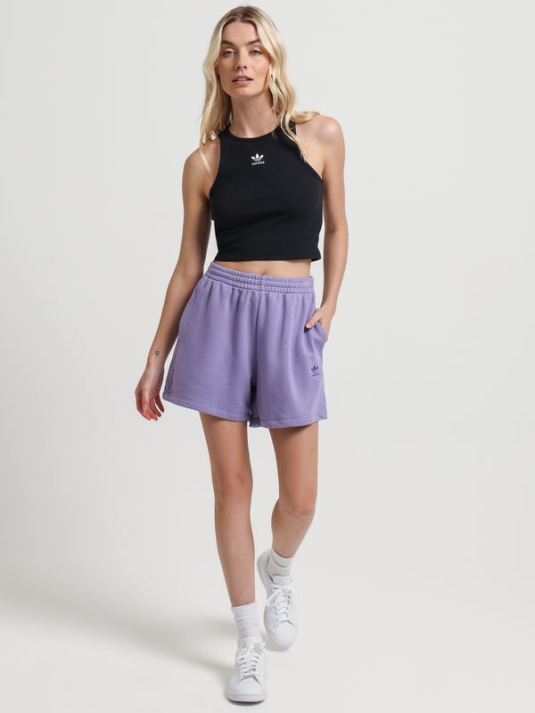 French Glue - in Store Terry Magic Adicolor Essentials Lilac Shorts