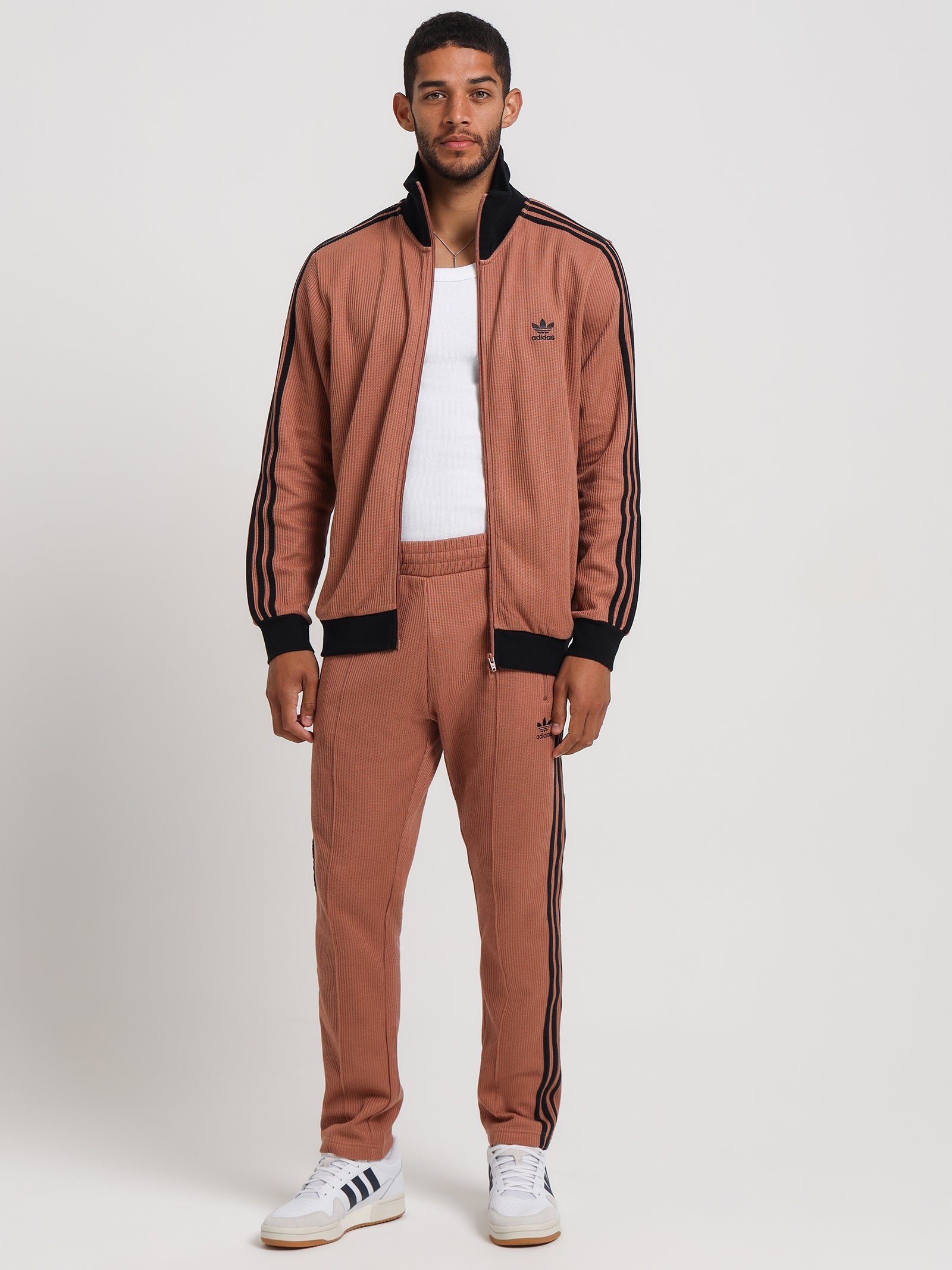 Adicolor Classics Waffle Beckenbauer Track Pants in Clay Strata