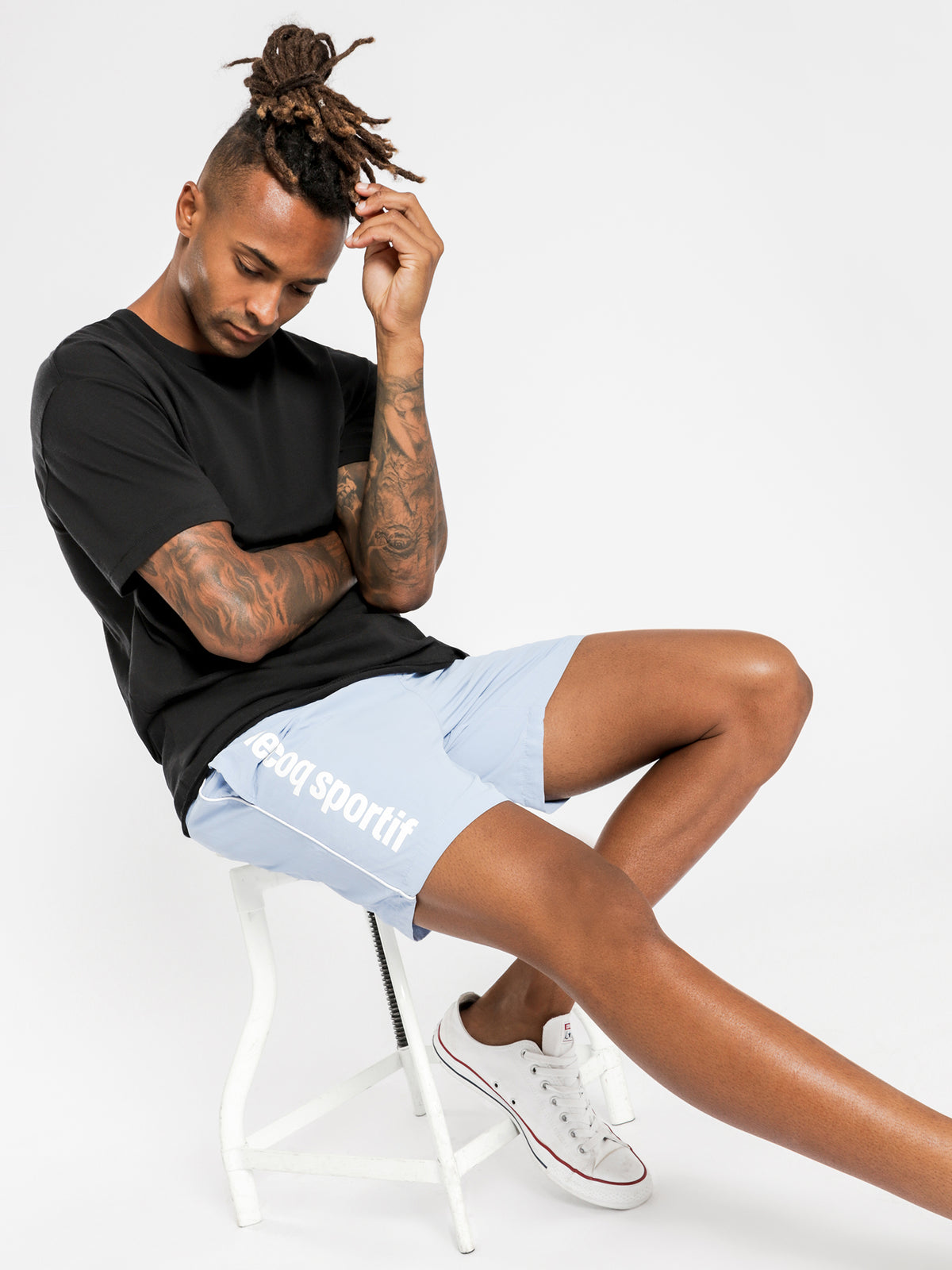 Concurrent Shorts in Light Blue