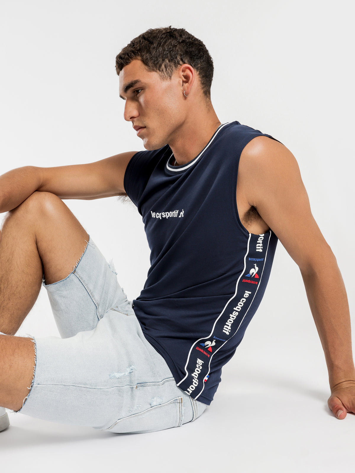 Xavier Muscle T-Shirt in Navy