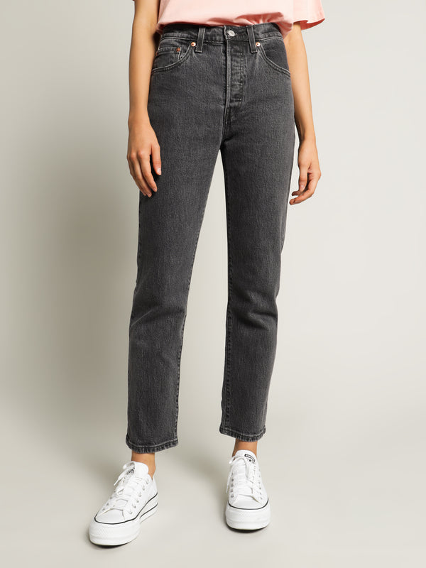 Levis 501 Crop Cabo Jeans Black Glue Store