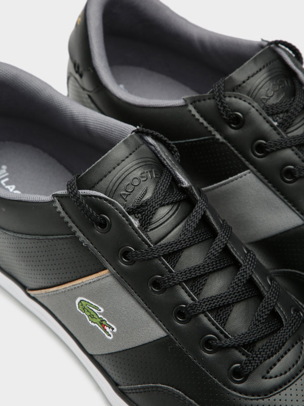 Lacoste Mens Court Master 318 Sneakers Black/Grey