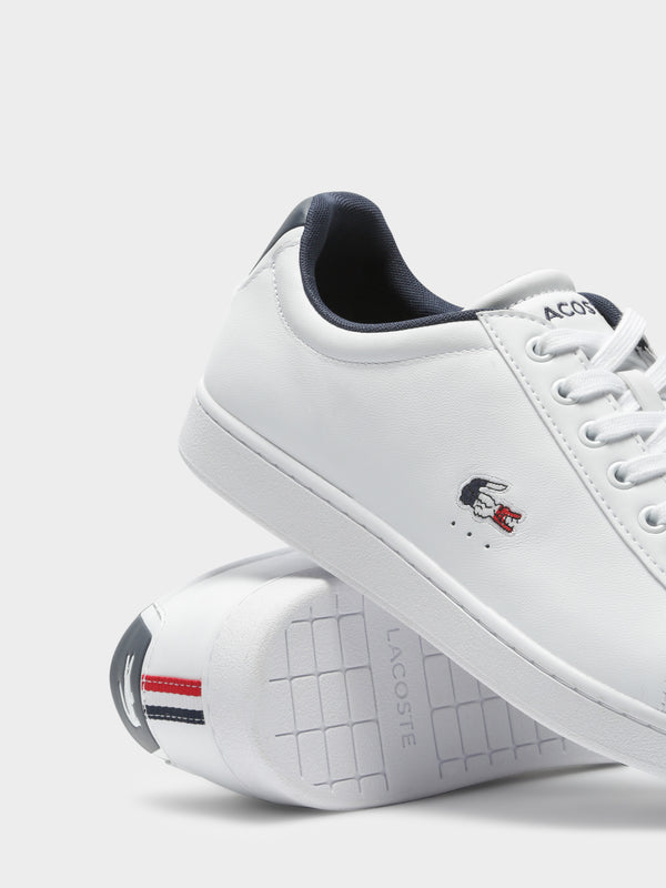 Lacoste Mens Carnaby Evo TRI1 SMA Sneakers White/Navy