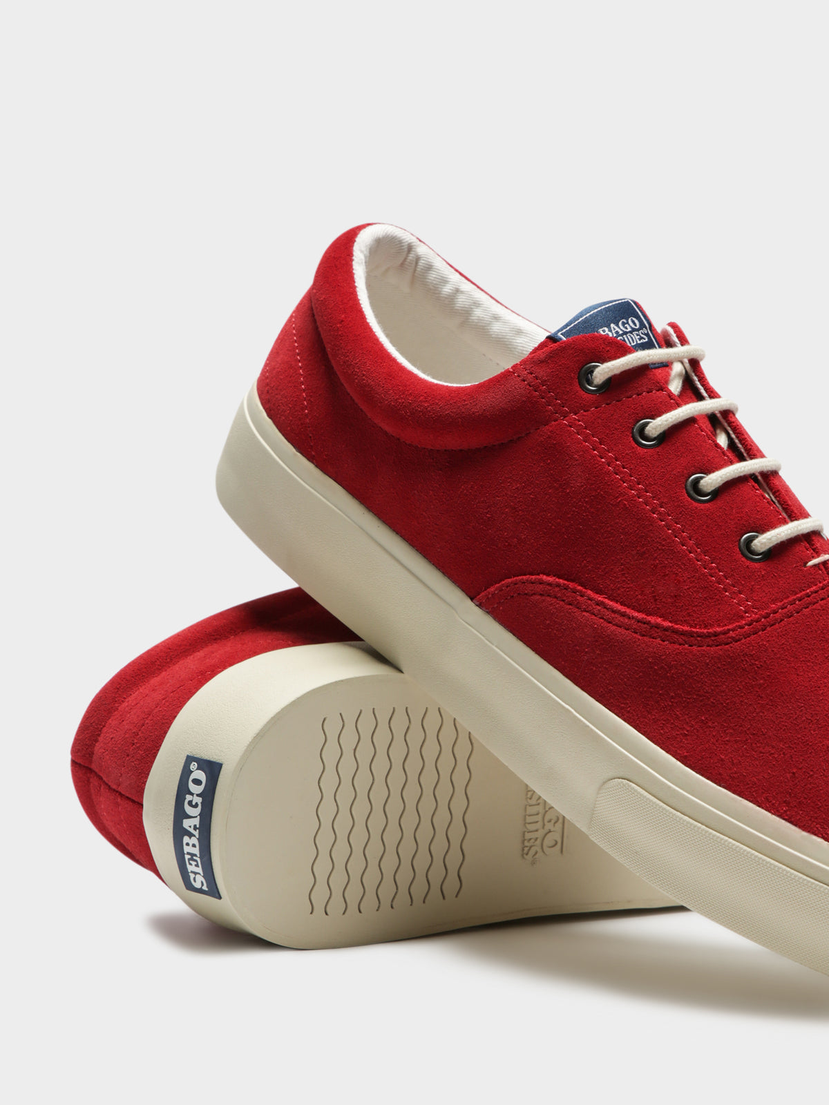 Docksides John Suede Plimsoll Sneakers in Red