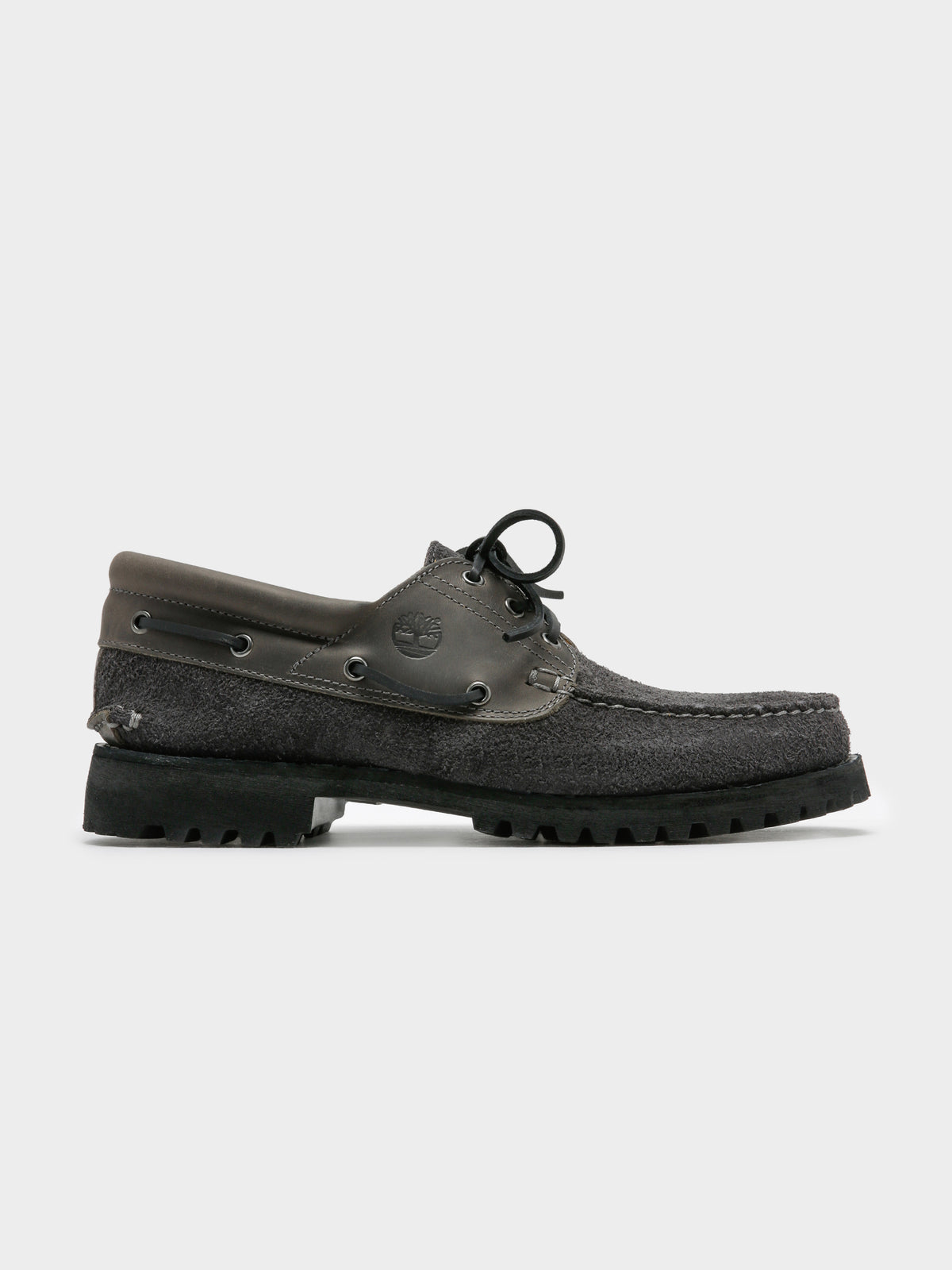 Mens Authentics 3 Eye Boat Shoes in Black