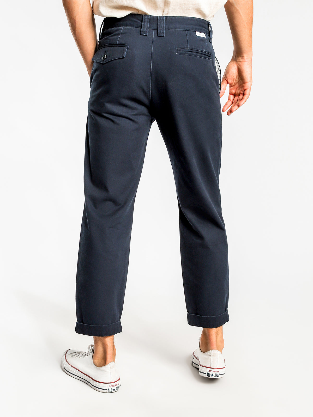 Beau Pleated Pants in Navy