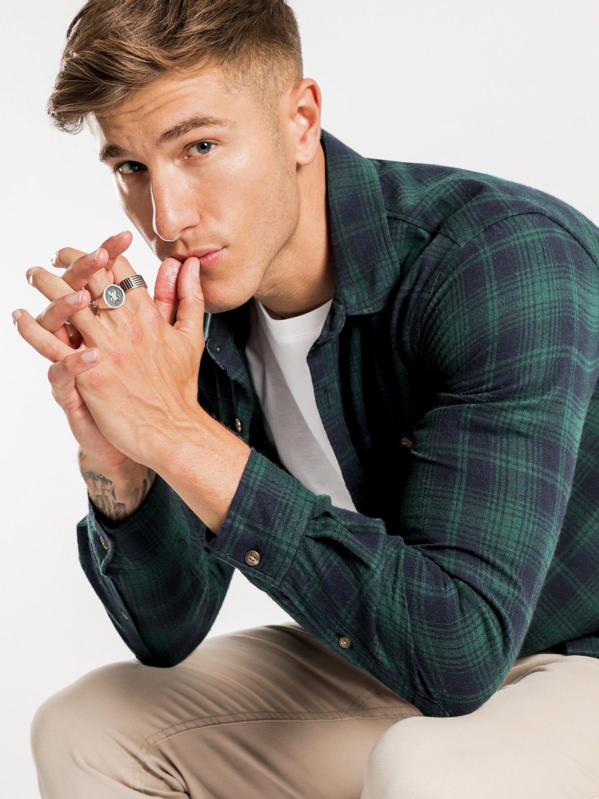 Knox Flannel Shirt in Forest Plaid