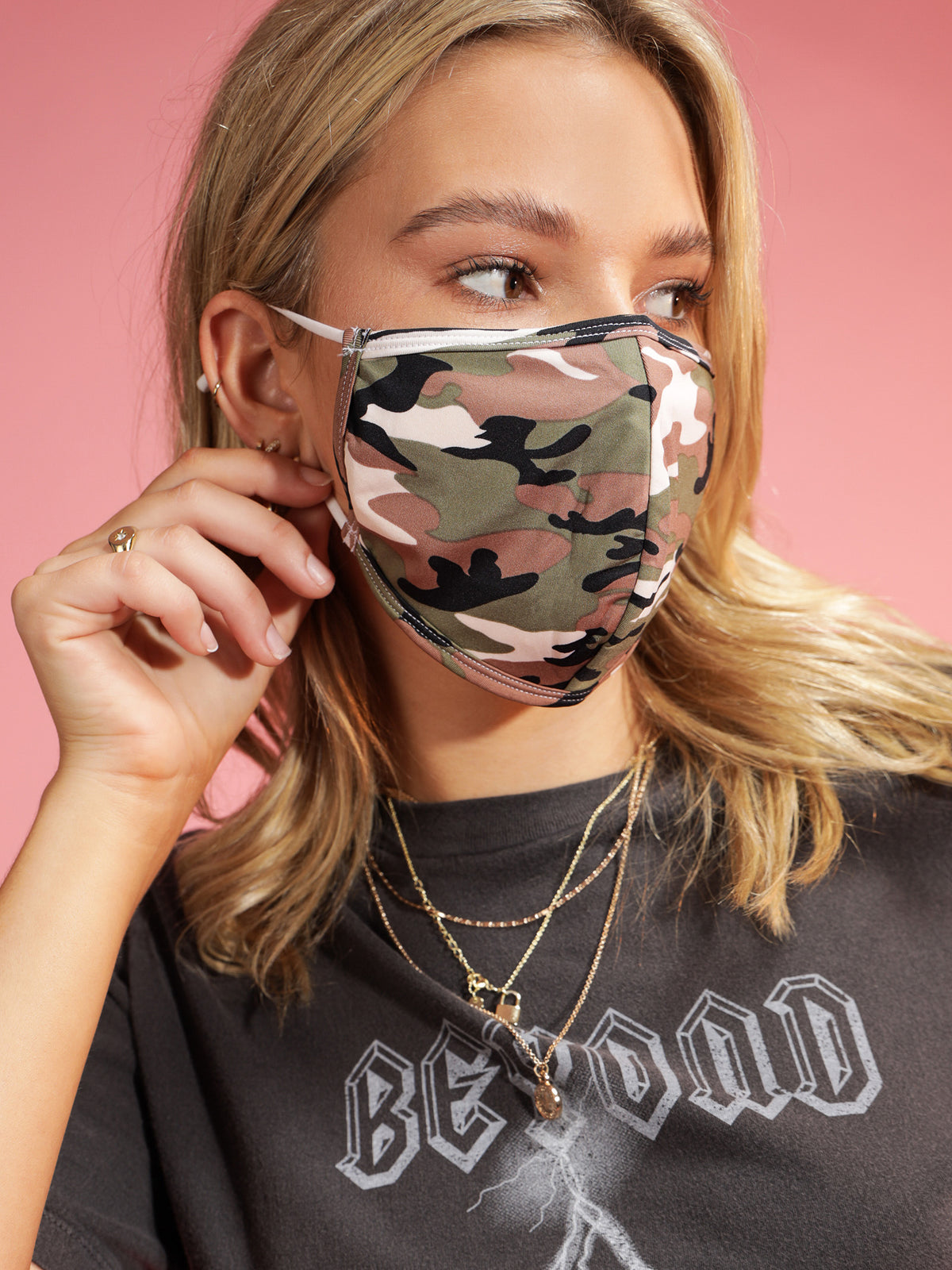 Anti Microbial Reusable Face Mask in Green Camouflage